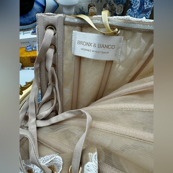 🆕 BRONX & BANCO 🧿 NWOT Jasmine Maraya White Mini Dress - Sz L / US 8 - Picture 13 of 16